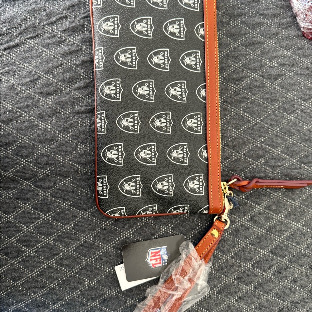 NFL Black and Brown Wristlet with Team Logo